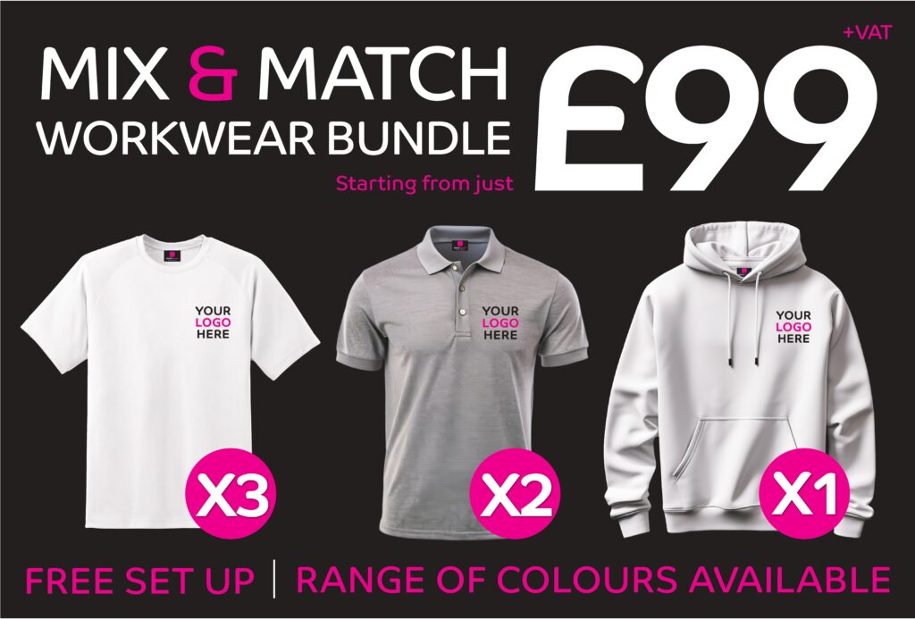 clothing bundle mix & match workwear bundle &pound;99 - black square print media