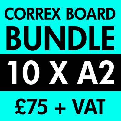 correx board bundle 10xA2 £75+vat