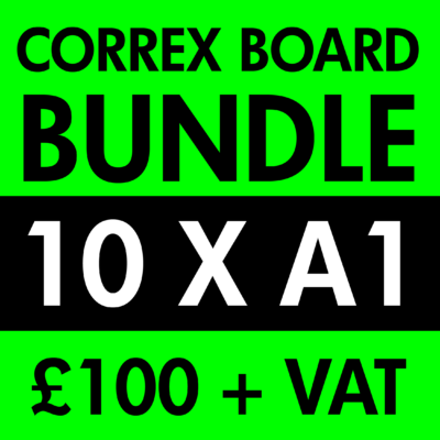 correx board bundle 10xA1 £100+vat