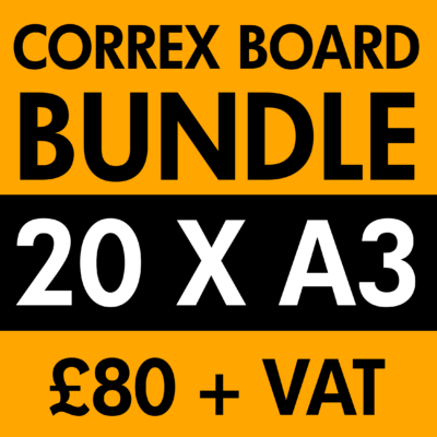Correx board bundle 20xA3 £80 +vat