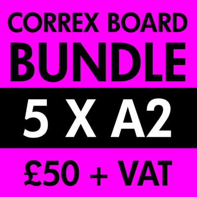 correx board bundle 5xA2 £50 +VAT